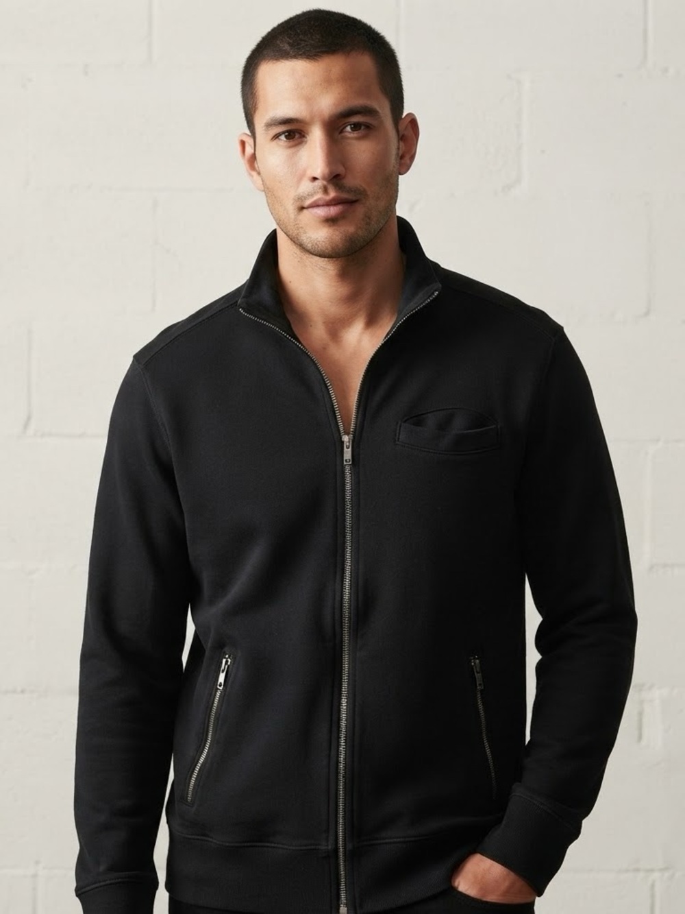 Converse cotton blend full zip jacket